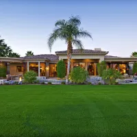 beautiful and healthy green lawn in florida
